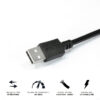 CABO USB A 2.0 MACHO PARA MINI USB B MACHO 28AWG PURO COBRE 1 METRO - PUANM2-1 - Image 9