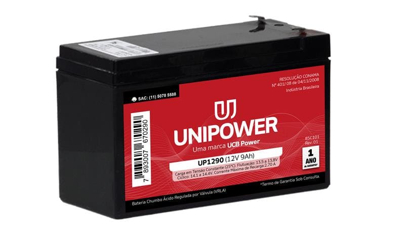 BATERIA 12V 9,0AH (UP1290) - Imagem 2