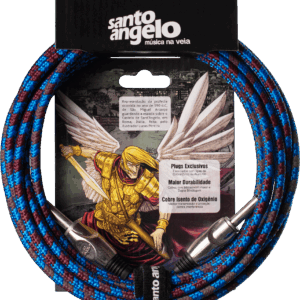 CABO DE GUITARRA ANGEL TX  0,30 MM P10/P10 90º 15FT 4,57M TEXTIL
