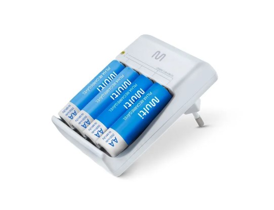 CARREGADOR RM02 BIVOLT COM 4 PILHAS AA DE 2500 MAH CB054 - Imagem 3