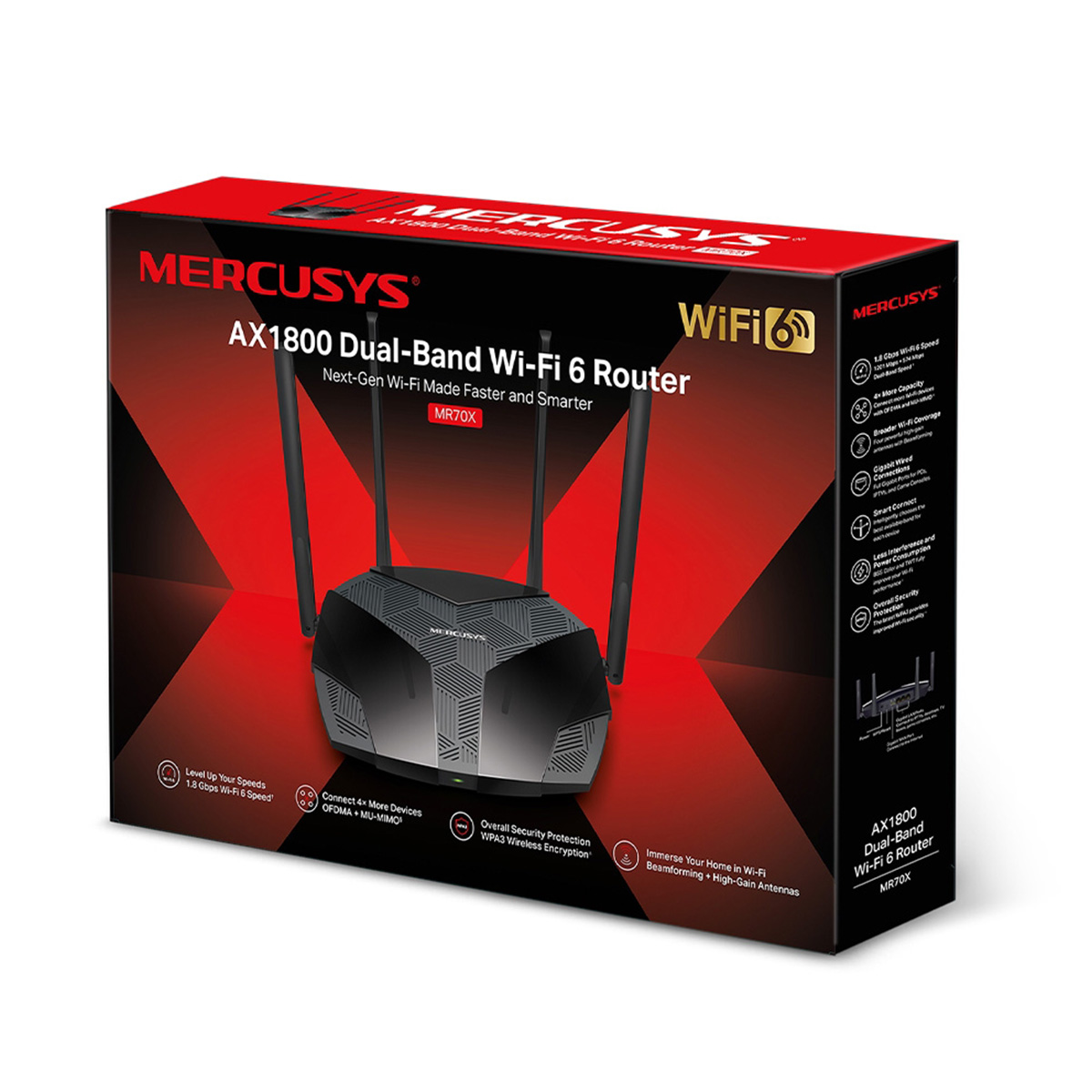 ROTEADOR WIR GIGABIT WI-FI 6 DB AX1800 MR70X BR - Imagem 5