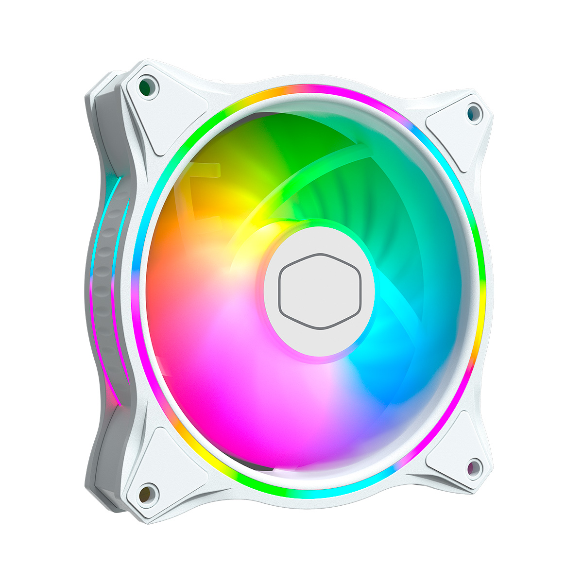 KIT 3 FAN PARA GABINETE COOLER MASTER MASTERFAN MF120 HALO ARGB 120MM BRANCO | MFL-B2DW-183PA-R1 - Imagem 4