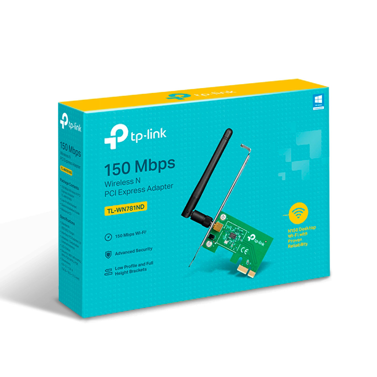 ADAPTADOR WIFI TL-WN781ND PCI-EXPRESS 150MBPS - Imagem 2