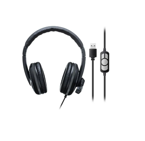 FONE DE OUVIDO HEADSET COM FIO HF700 CONEXAO USB CABO DE 210CM CANCELAMENTO DE RUIDO PH317 - Imagem 4
