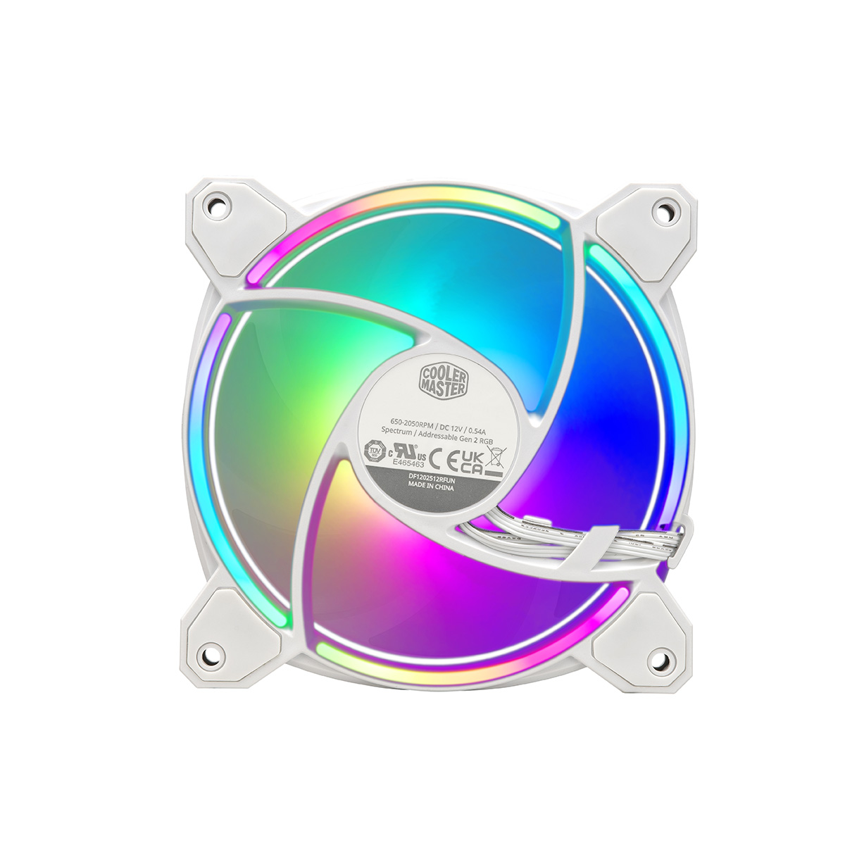 FAN PARA GABINETE COOLER MASTER MASTERFAN MF120 HALO 2 ARGB 120MM BRANCO | MFL-B2DW-21NP2-R2 - Imagem 3