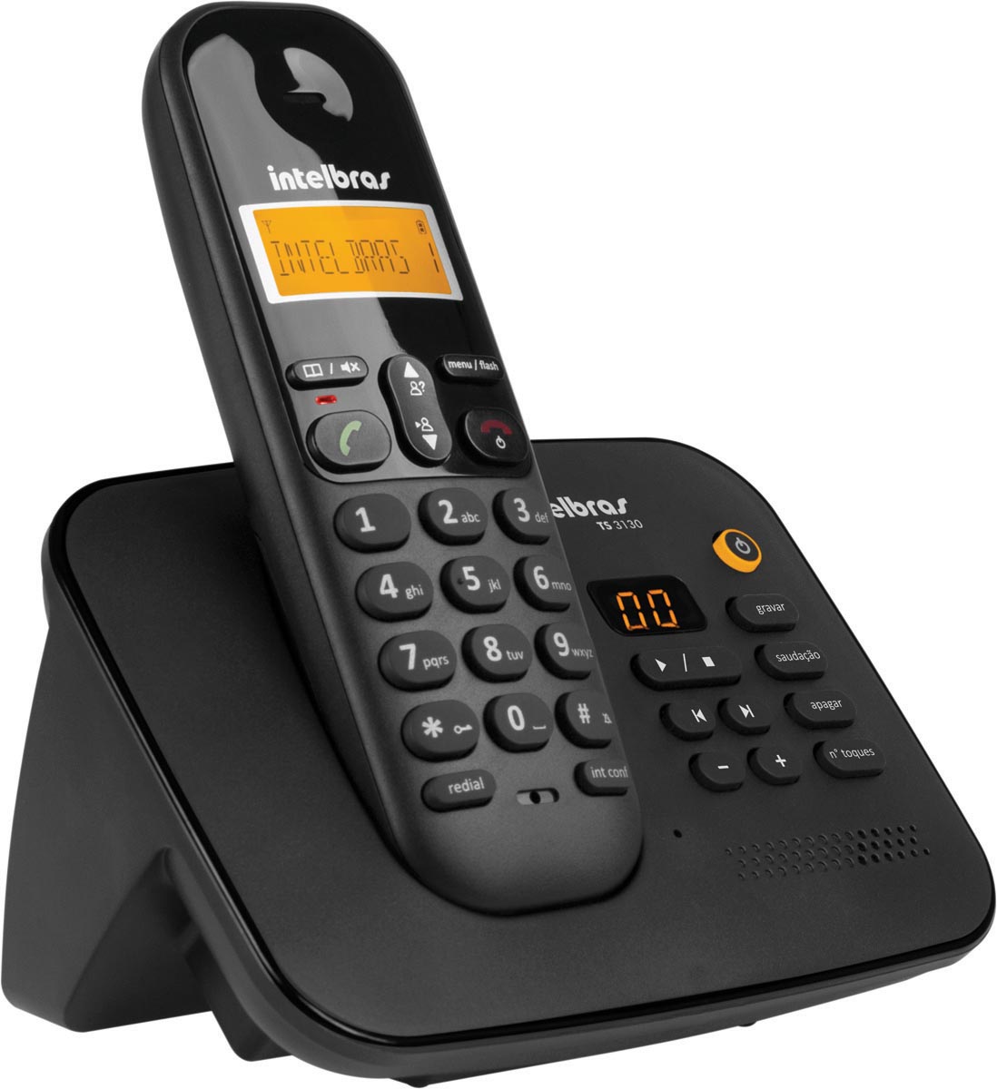 TELEFONE SEM FIO DIGITAL C/ SECRETÁRIA ELETRÔNICA TS 3130 PRETO 4123130 - Imagem 6