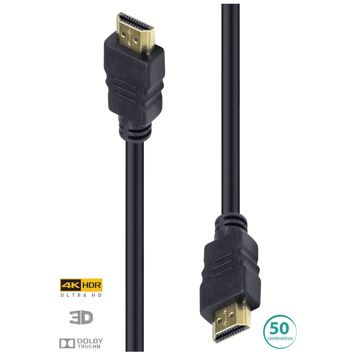 CABO HDMI 2.0 4K ULTRA HD 3D - 0,5 METRO - H20-05