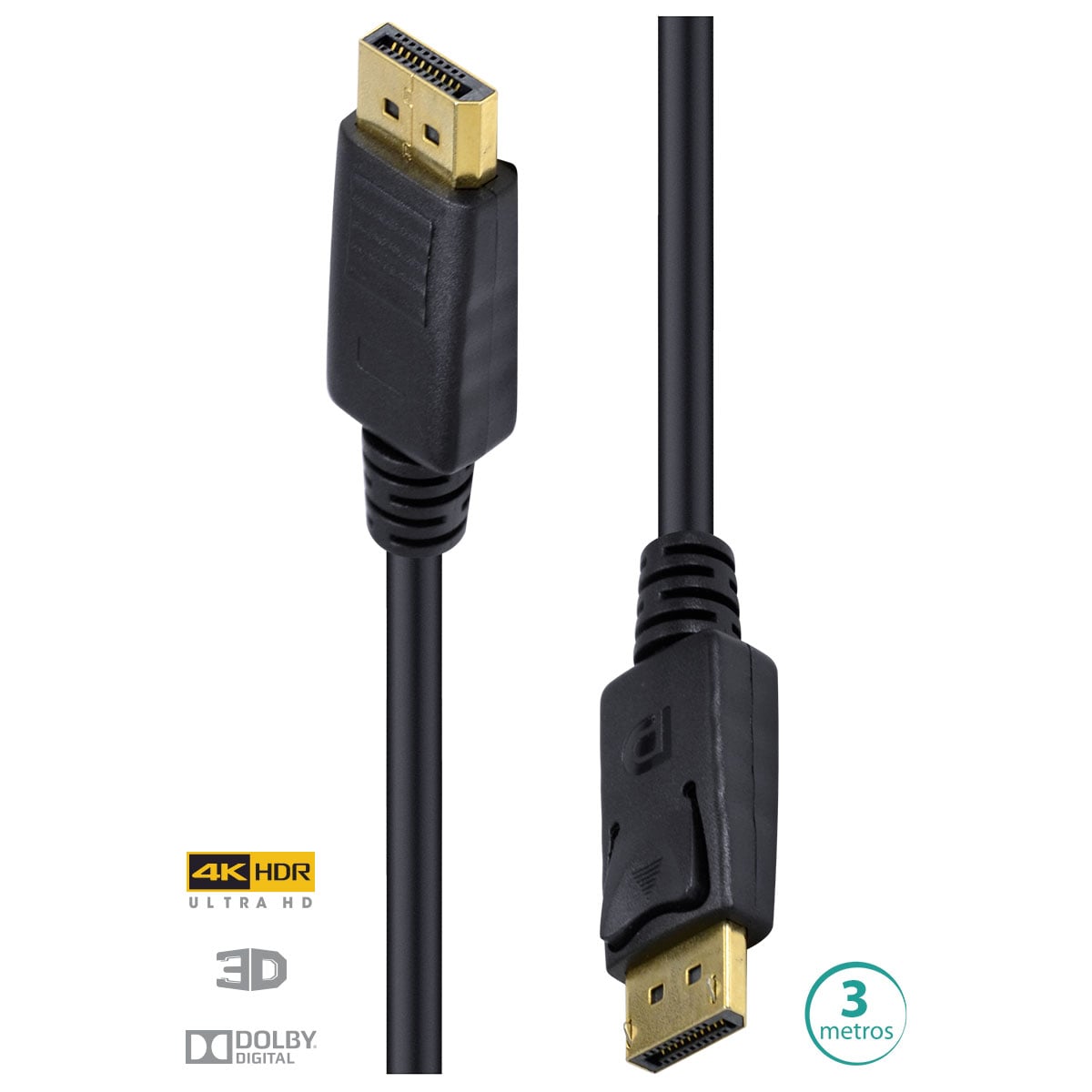 CABO DISPLAYPORT 1.3V ULTRA HD 120HZ - 3 METROS - DP13-3