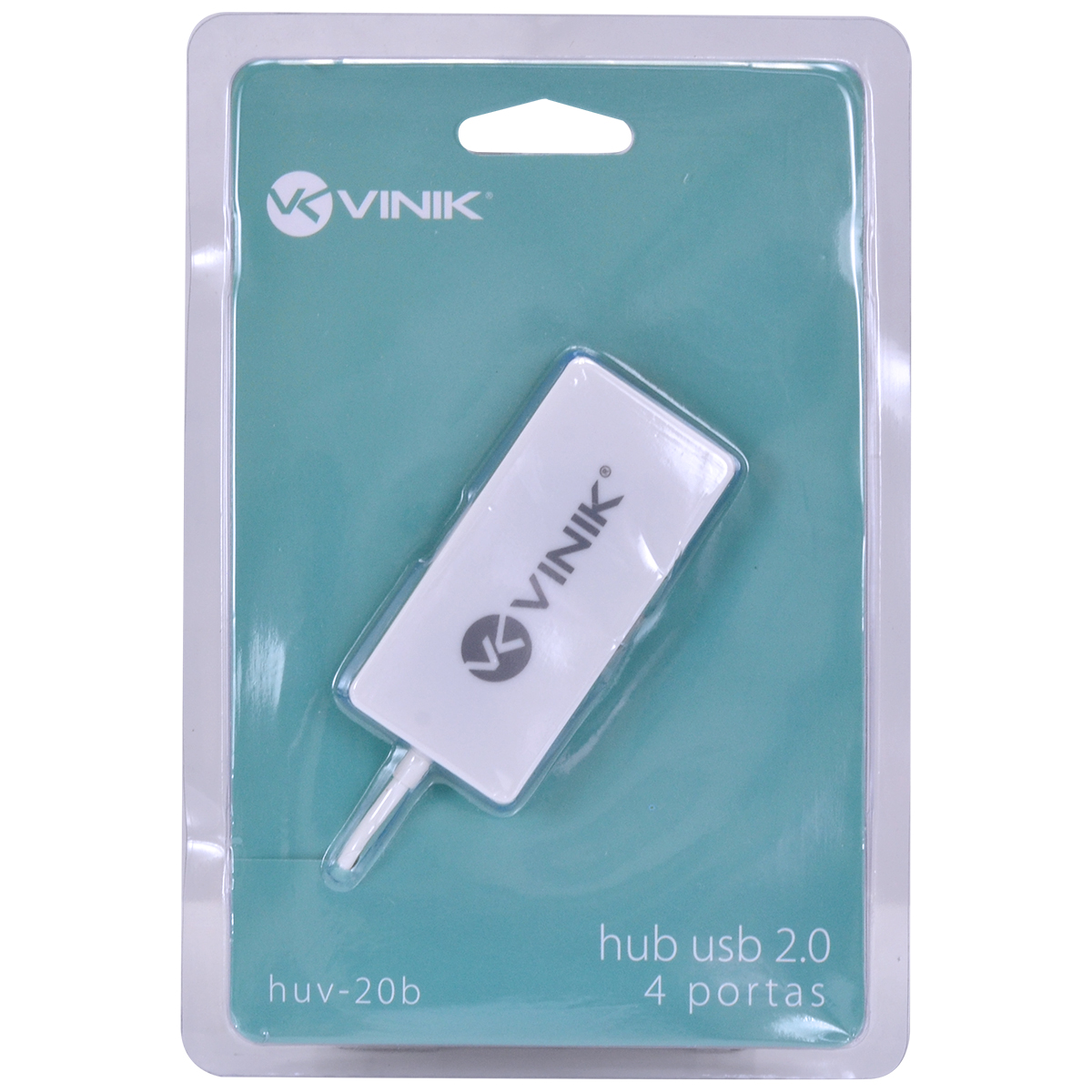 HUB USB 2.0 COM 4 PORTAS E 1,2M DE CABO BRANCO - HUV-20B - Imagem 6