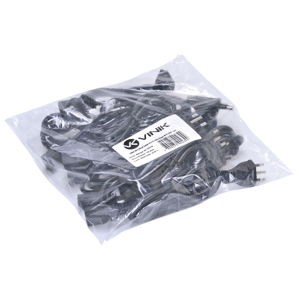 CABO DE FORÇA TRIPOLAR PARA FONTE 3X0,75 MM 250V - 1,2MTS (10 UN) - Imagem 6