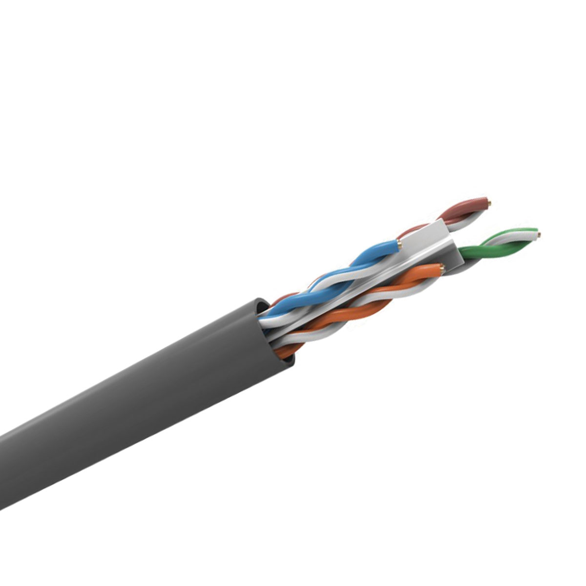 CABO LAN U/UTP 24AWG CAT.6 CMX 305M CINZA 23400200 - Imagem 2