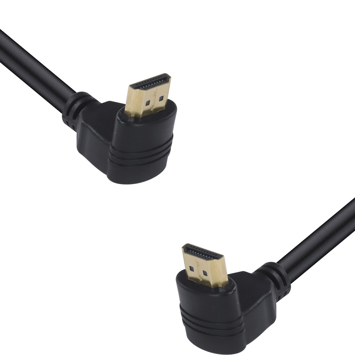 CABO HDMI 2.0 4K ULTRA HD 3D CONEXÃO ETHERNET CONECTORES 90° 2 METROS - H20B90-2 - Imagem 4