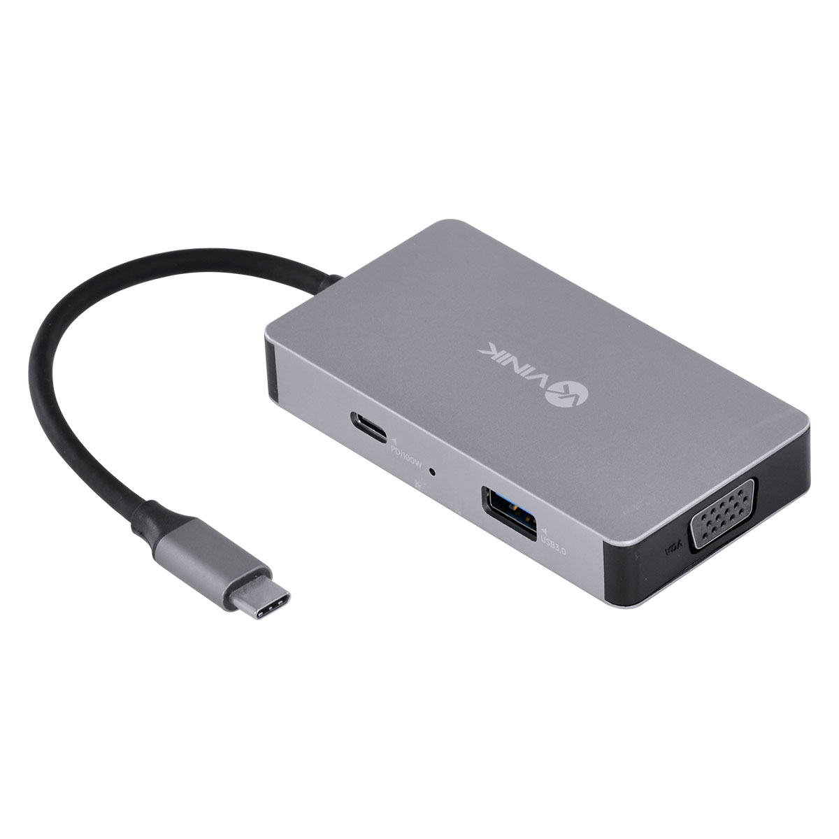 HUB USB TIPO-C 5 EM 1 COM 2X HDMI + VGA + USB 3.0 + POWER DELIVERY (PD) 60W - HC-5VGA - Imagem 2