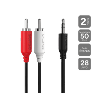 CABO 2 RCA M PARA P2 3.5MM M - 2 MTS - P2R35-2