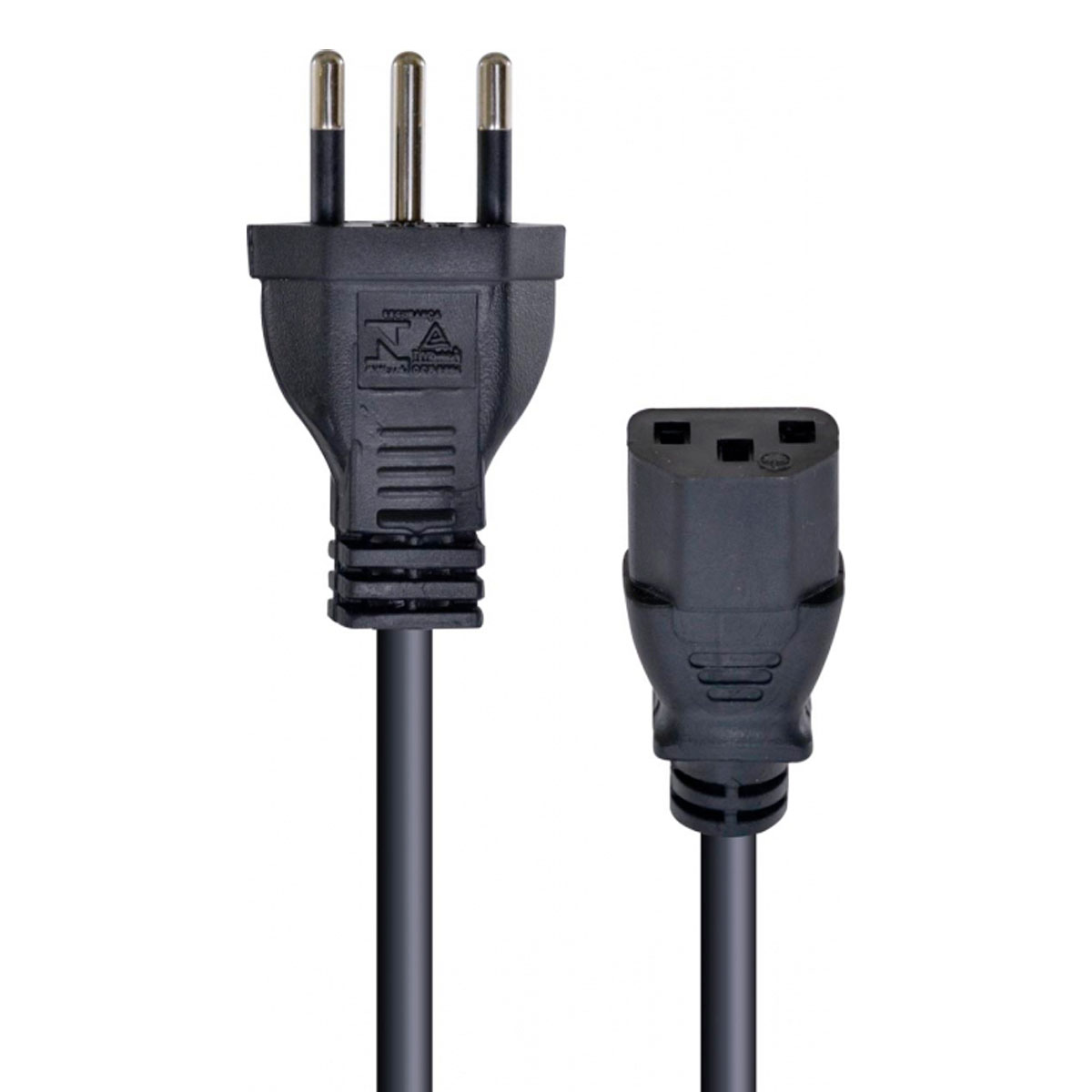 CABO DE FORÇA TRIPOLAR PARA FONTE 3X0,50 MM 250V - 2 MTS (10 UN)