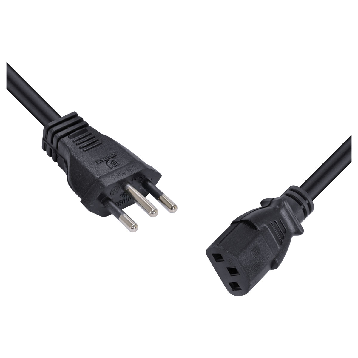 CABO DE FORÇA TRIPOLAR PARA FONTE 3X0,75 MM 250V - 0,5M (10 UN) - Imagem 3