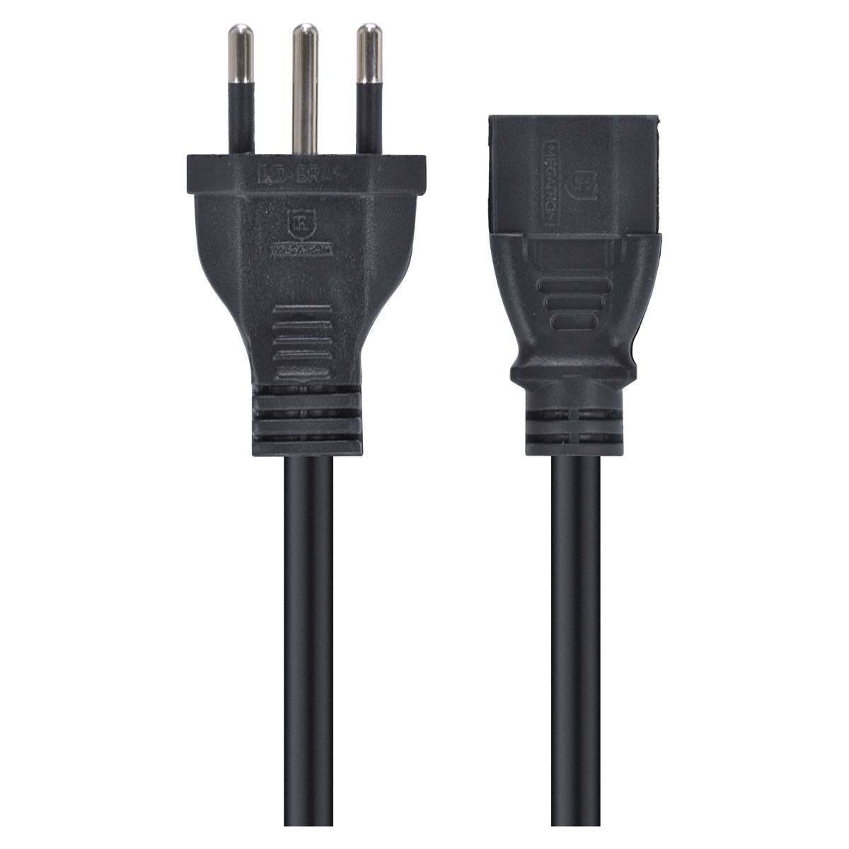 CABO DE FORÇA TRIPOLAR PARA FONTE 3X0,75 MM 250V - 0,5M (10 UN) - Imagem 4