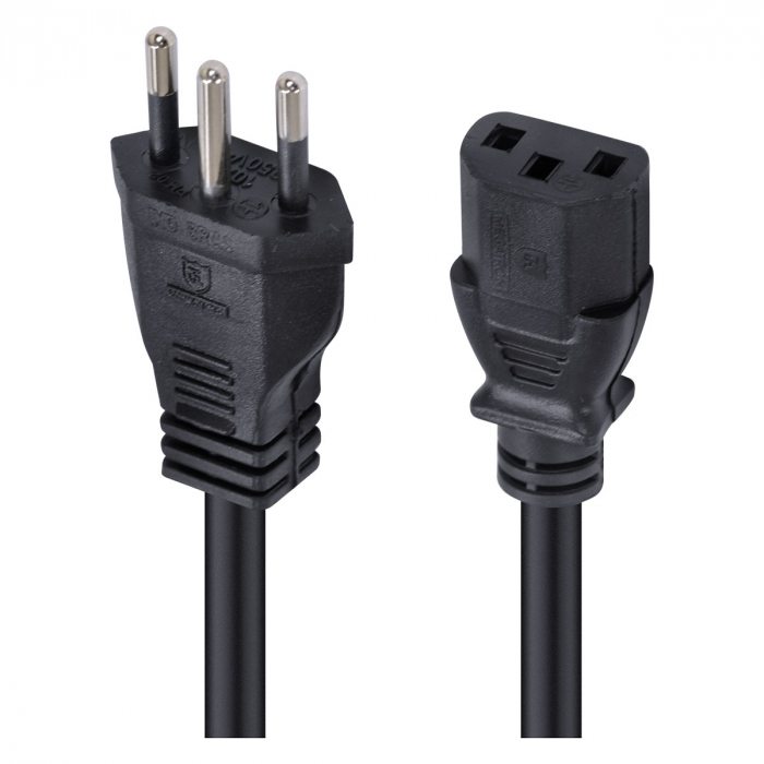 CABO DE FORÇA TRIPOLAR PARA FONTE 3X0,75 MM 250V - 3 MTS (10 UN)