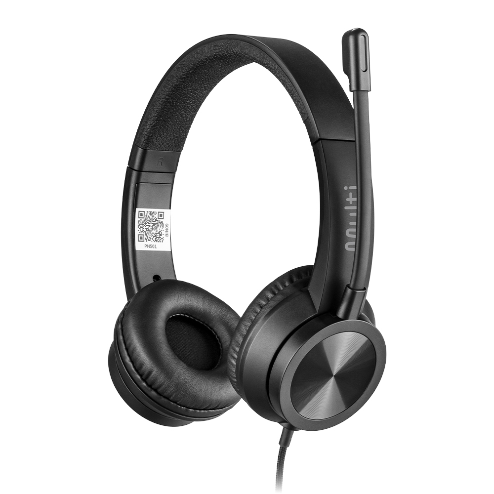 HEADSET COM FIO HF1100 CABO USB + ADAPTADOR USB-C CABO DE 150 CM COM CONTROLE DE VOLUME INTEGRADO ACOLCHOAMENTO - PH501 - Imagem 2