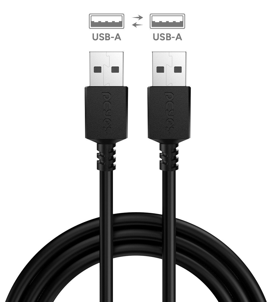CABO DE DADOS USB A 2.0 M PARA USB A 2.0 M - 2 MTS - PUAM2-2 - Imagem 2