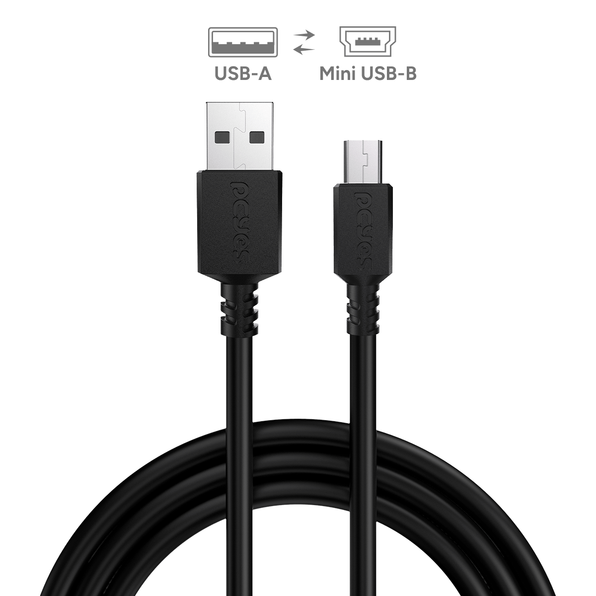 CABO PARA CELULAR CAMERA GPS CARREGAMENTO USB A 2.0 PARA MINI USB B 2.0 - PRETO - 2 METROS - PUANM2-2 - Imagem 2
