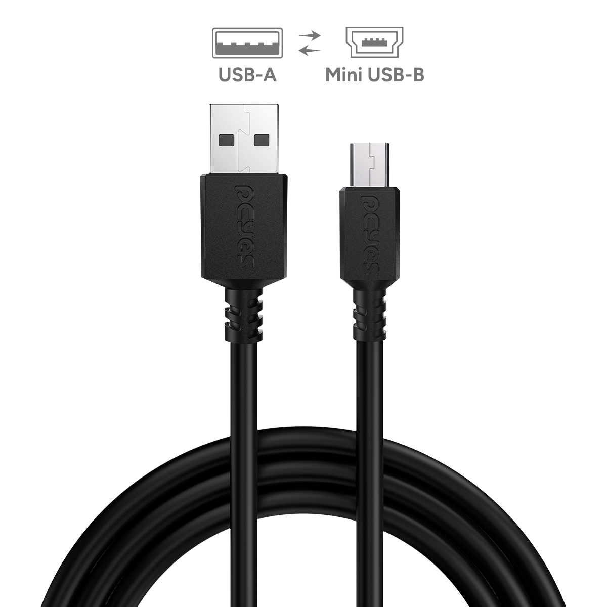 CABO PARA CELULAR CAMERA GPS CARREGAMENTO USB A 2.0 PARA MINI USB B 2.0 - PRETO - 3 METROS - PUANM2-3 - Imagem 2