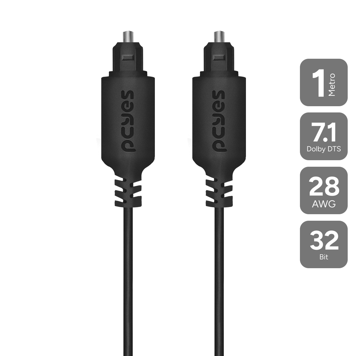 CABO DE AUDIO OPTICO DIGITAL TOSLINK MACHO 1M - POD-1