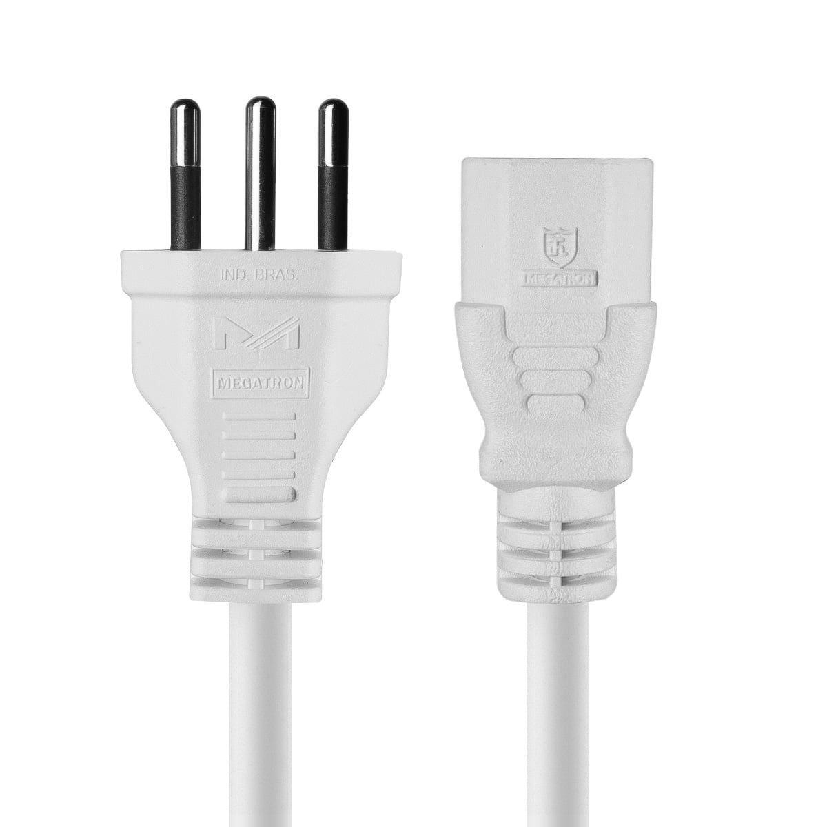 CABO DE FORÇA TRIPOLAR PARA FONTE BRANCO 3X0,75 MM 250V - 2 MTS (10 UN) - Imagem 2