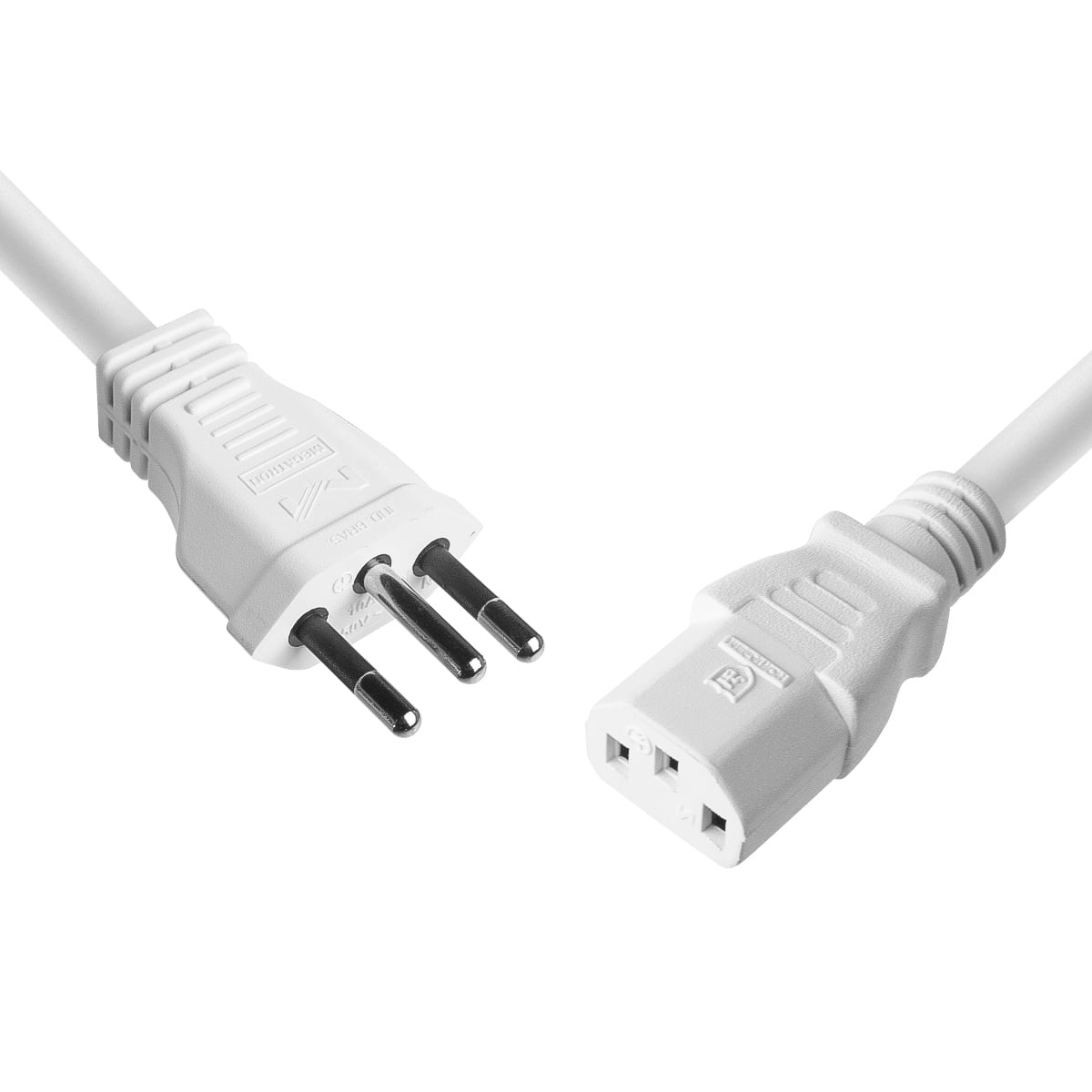 CABO DE FORÇA TRIPOLAR PARA FONTE BRANCO 3X0,75 MM 250V - 2 MTS (10 UN) - Imagem 3