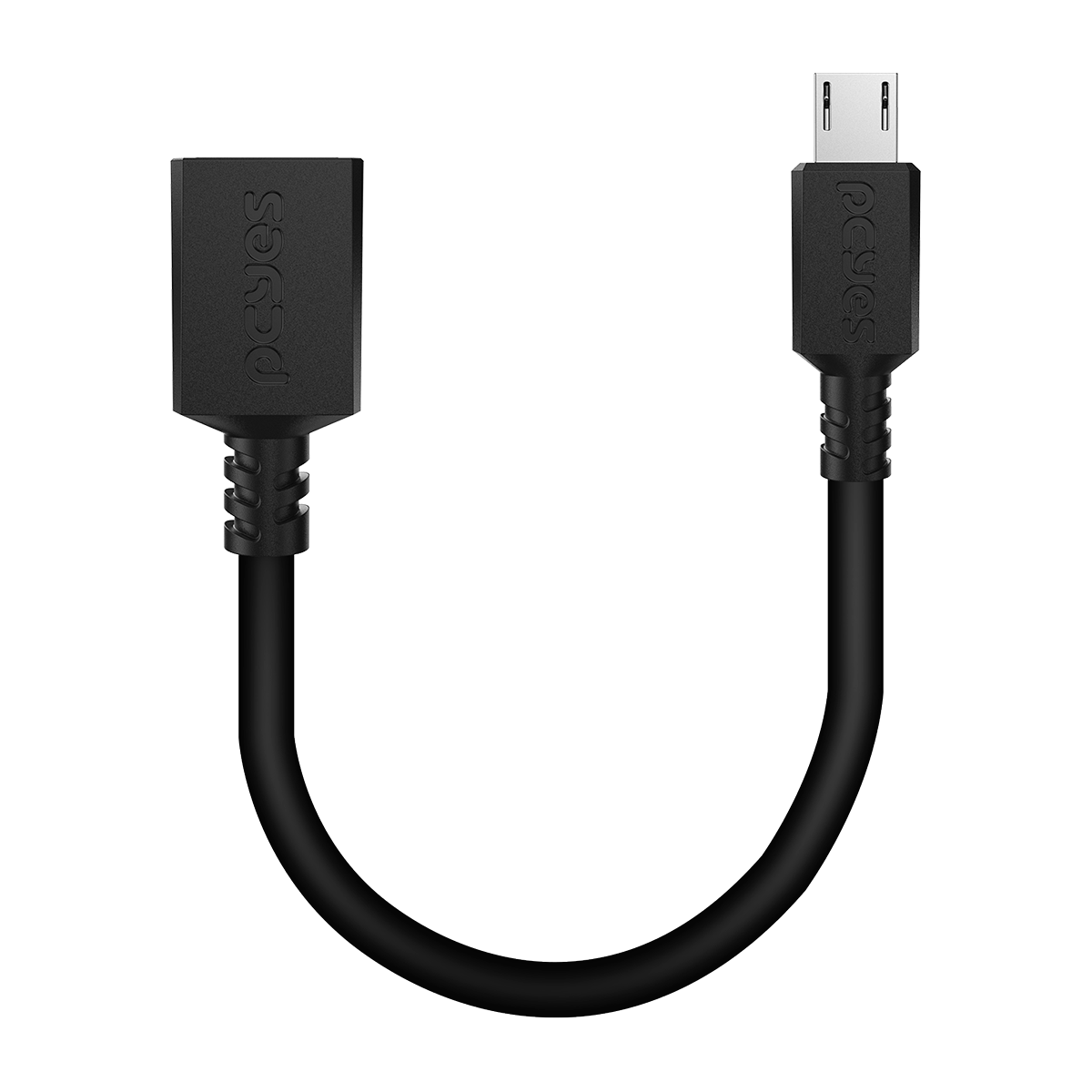CABO ADAPTADOR OTG MICRO USB P/ USB A 2.0 - PRETO - 15CM - PAMUP-15 - Imagem 3