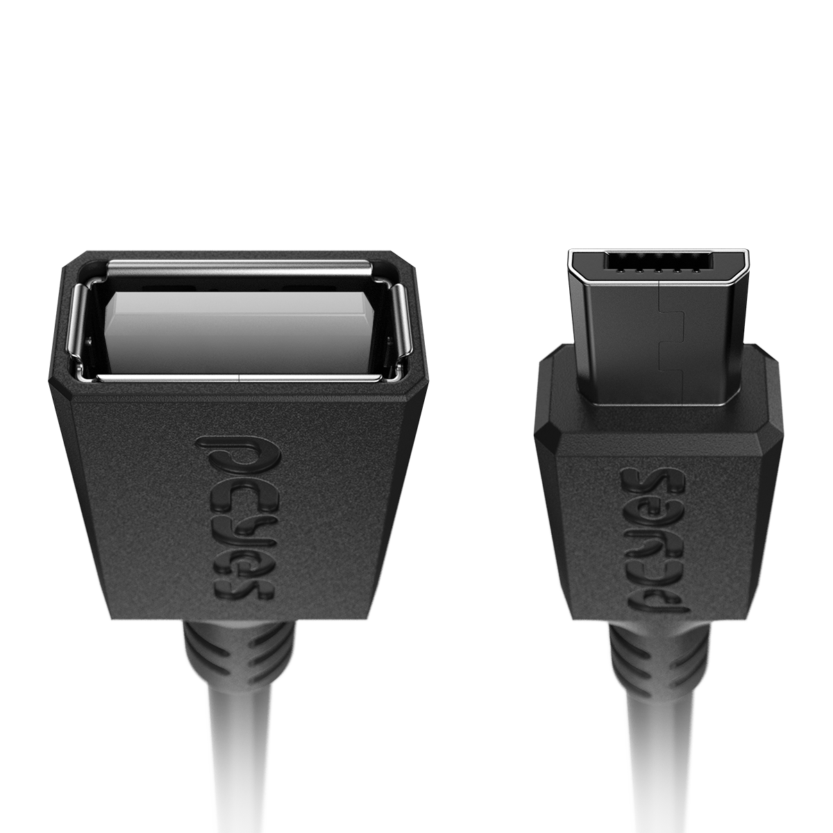 CABO ADAPTADOR OTG MICRO USB P/ USB A 2.0 - PRETO - 15CM - PAMUP-15 - Imagem 4